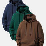 3 Pieces Basic Relax Fit Hoodie