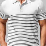 Men's Striped Knitted Business Casual POLO