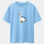 Silly Goose Print Drop Shoulder Oversize T-Shirt