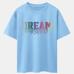 Dream Pixel Gradient Print Drop Shoulder Oversize T-Shirt