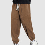 Men's Letter Print Pocket Casual Pants