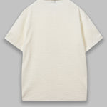 Men's Solid Color Textured Button-Down Short Sleeve Shirt