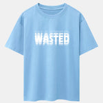 Wasted Print Drop Shoulder Oversize T-Shirt