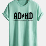Regular Fit ADHD Print Cotton T-Shirt