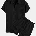 Geometric Diamond Jacquard Polo & Shorts