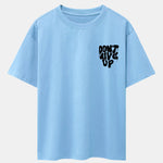 Don't Give Up Print Drop Shoulder Oversize T-Shirt