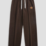 Monaco Slogan Print Drop Shoulder Oversize T-Shirt & Straight Leg Corduroy Pants