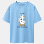 Funny Doctor Goose Print Drop Shoulder Oversize T-Shirt