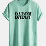Regular Fit Daddy Print Cotton T-Shirt