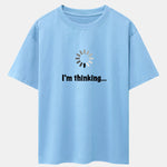 I'm Thinking Print Drop Shoulder Oversize T-Shirt