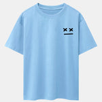 Facial Expression Print Drop Shoulder Oversize T-Shirt