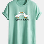 Regular Fit Goose Fist Bump Print Cotton T-Shirt