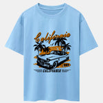California Car Print Drop Shoulder Oversize T-Shirt