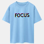 Focus Glitch Print Drop Shoulder Oversize T-Shirt