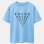 Focus Eye Chart Print Drop Shoulder Oversize T-Shirt