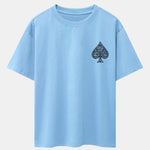 Ace Of Spades Print Drop Shoulder Oversize T-Shirt