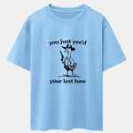 Cowboy Goose Print Drop Shoulder Oversize T-Shirt