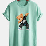 Regular Fit Cool Bear Print Cotton T-Shirt