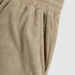 Men's textured plaid terry casual long-sleeved shirt and corduroy pants set