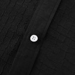 Men's irregular texture striped solid color casual short-sleeved shirt