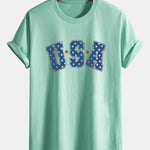 Regular Fit USA Print Cotton T-Shirt