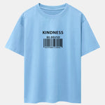 Kindness Barcode Print Drop Shoulder Oversize T-Shirt
