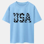 USA Print Drop Shoulder Oversize T-Shirt
