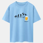 Beer Weekly Evolution Print Drop Shoulder Oversize T-Shirt