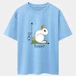 Rabbit Or Duck Optical Illusion Print Drop Shoulder Oversize T-Shirt