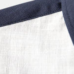 Linen Look Contrast Button Up Shirt