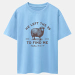 The Lost Lamb Print Drop Shoulder Oversize T-Shirt