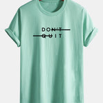 Regular Fit Don't Quit Print Cotton T-Shirt