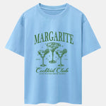 Cocktail Club Print Drop Shoulder Oversize T-Shirt