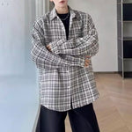 Retro Plaid Wool Casual Shirt