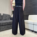 Drapey Casual Wide-leg Trousers
