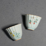 Buddha Stones Loquat Dogwood Hawthorn Morning Glory Ceramic Teacup Kung Fu Tea Cup