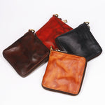 Retro Leather Zipper Wallet