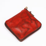 Retro Leather Zipper Wallet