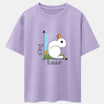 Rabbit Or Duck Optical Illusion Print Drop Shoulder Oversize T-Shirt