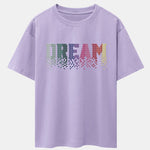 Dream Pixel Gradient Print Drop Shoulder Oversize T-Shirt
