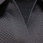 Pineapple Texture Knit V Neck Polo