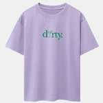 Dirty Cocktail Glass Print Drop Shoulder Oversize T-Shirt