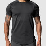 Men's Mesh Breathable Quick-Dry Elastic Solid Color Casual T-shirt