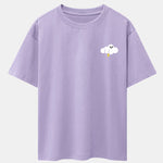 Thundercloud Print Drop Shoulder Oversize T-Shirt