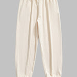 Men's corduroy letter embroidered preppy casual pants