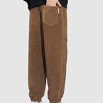 Men's Letter Print Pocket Casual Pants