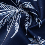 Palm Tree Island Print Button Up Shirt & Drawstring Swim Shorts