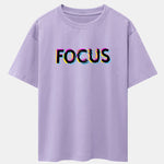 Focus Glitch Print Drop Shoulder Oversize T-Shirt