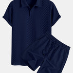 Geometric Diamond Jacquard Polo & Shorts