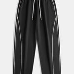 Wide Leg Pants With Side Stripes